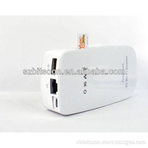 Portable Multifunction 5-in-1 3G Wi-Fi Router Power Bank, with SIM Slot & 4,400mAh Power Bank